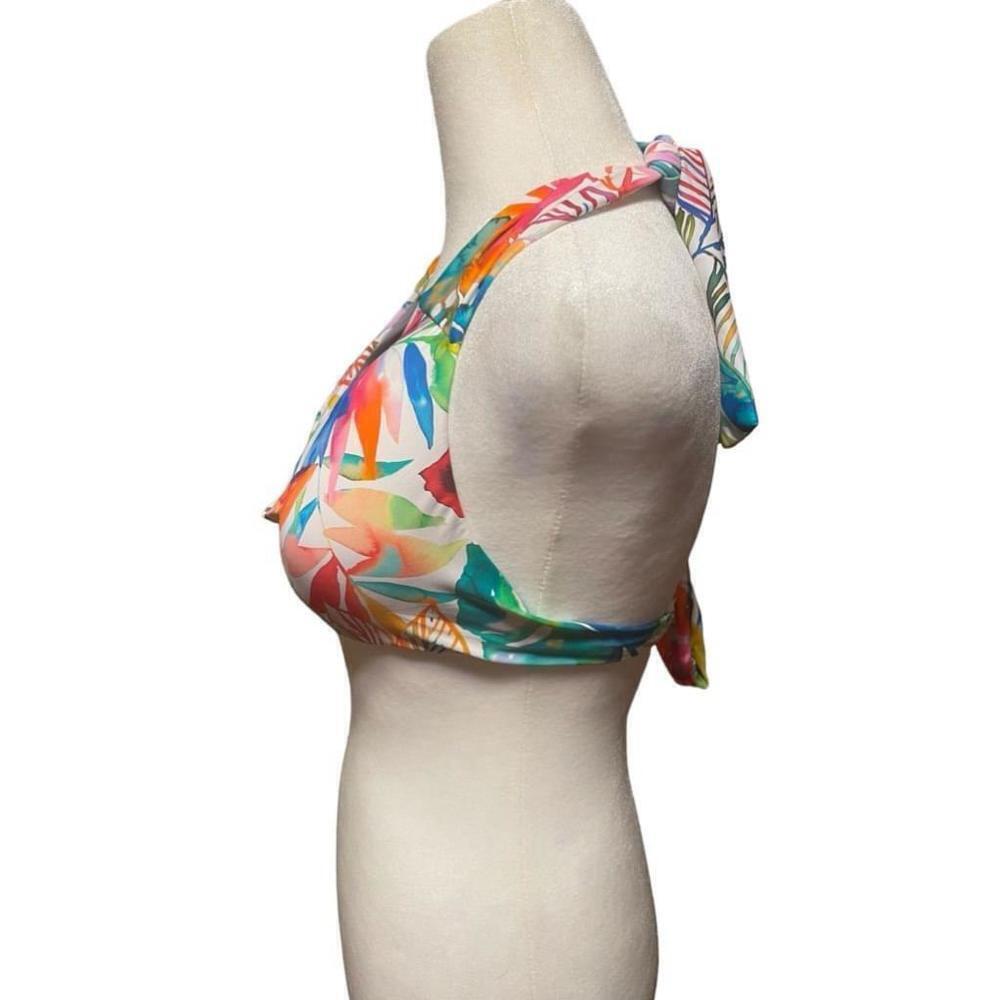 NWT SIZE 8 LAUREN RALPH LAUREN MULTI COLOR FLORAL PRINT BIKINI SWIMSUIT TOP - Picture 2 of 4